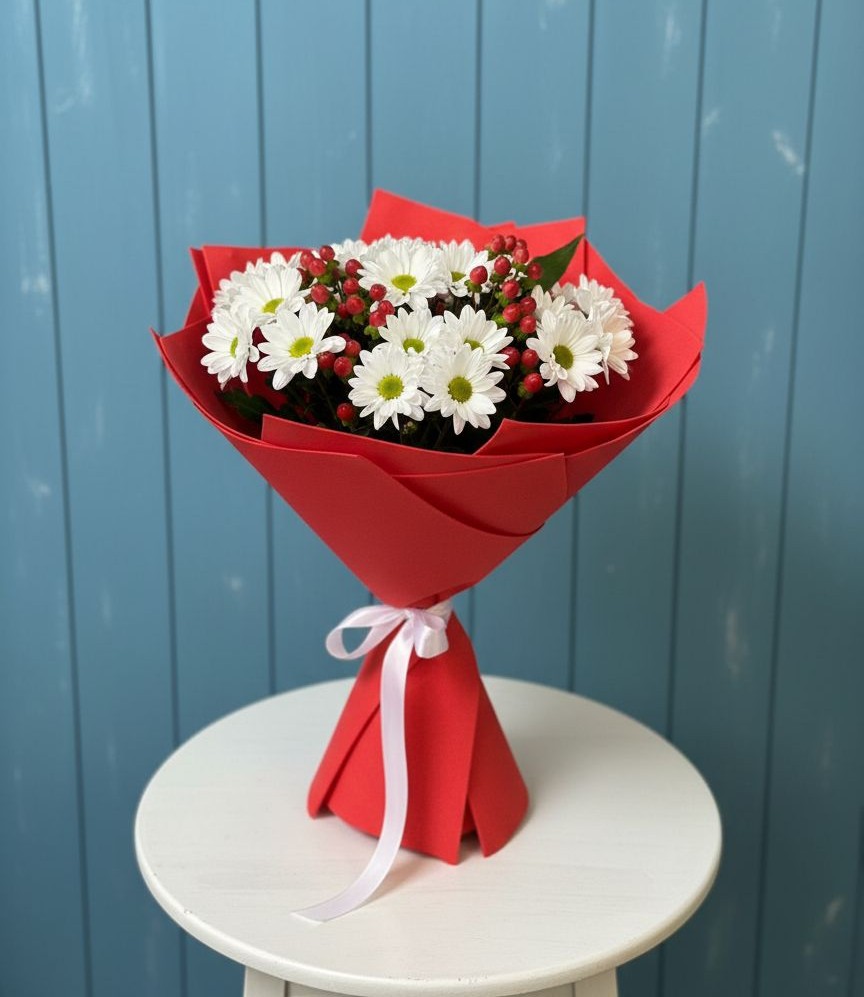 Букет цветов из: Хризантемы в Новокорсунской