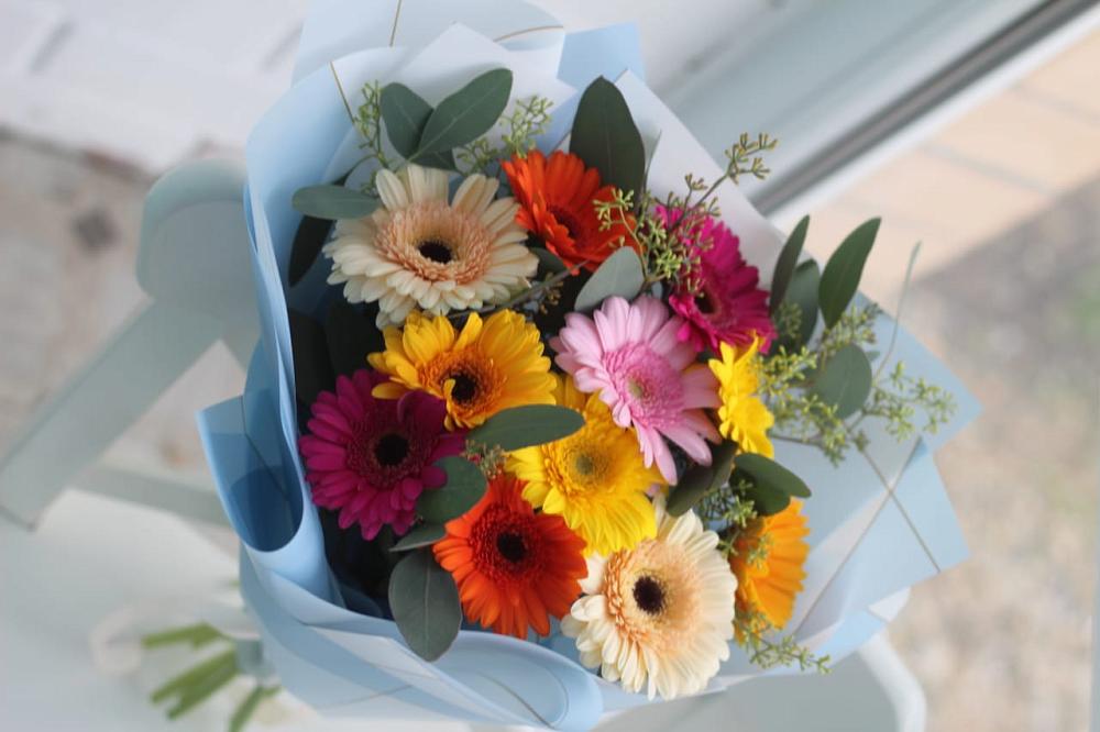 Букет цветов из: Герберы в Новокорсунской