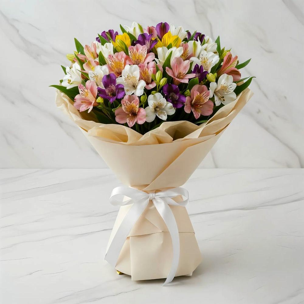 Букет цветов из: Альстромерии в Новокорсунской