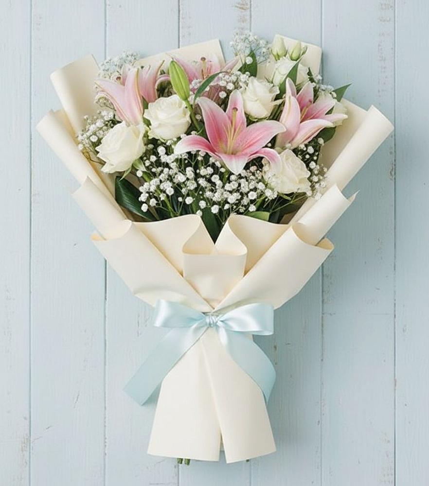 Букет цветов из: Лилии в Новокорсунской