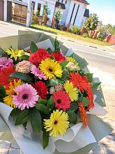 Букет цветов из:  Герберы #REPLACE_PRED# Новокорсунской