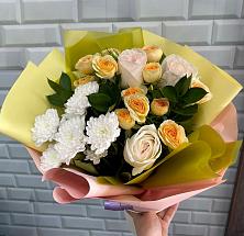 Букет цветов из:  Розы и Хризантемы #REPLACE_PRED# Новокорсунской