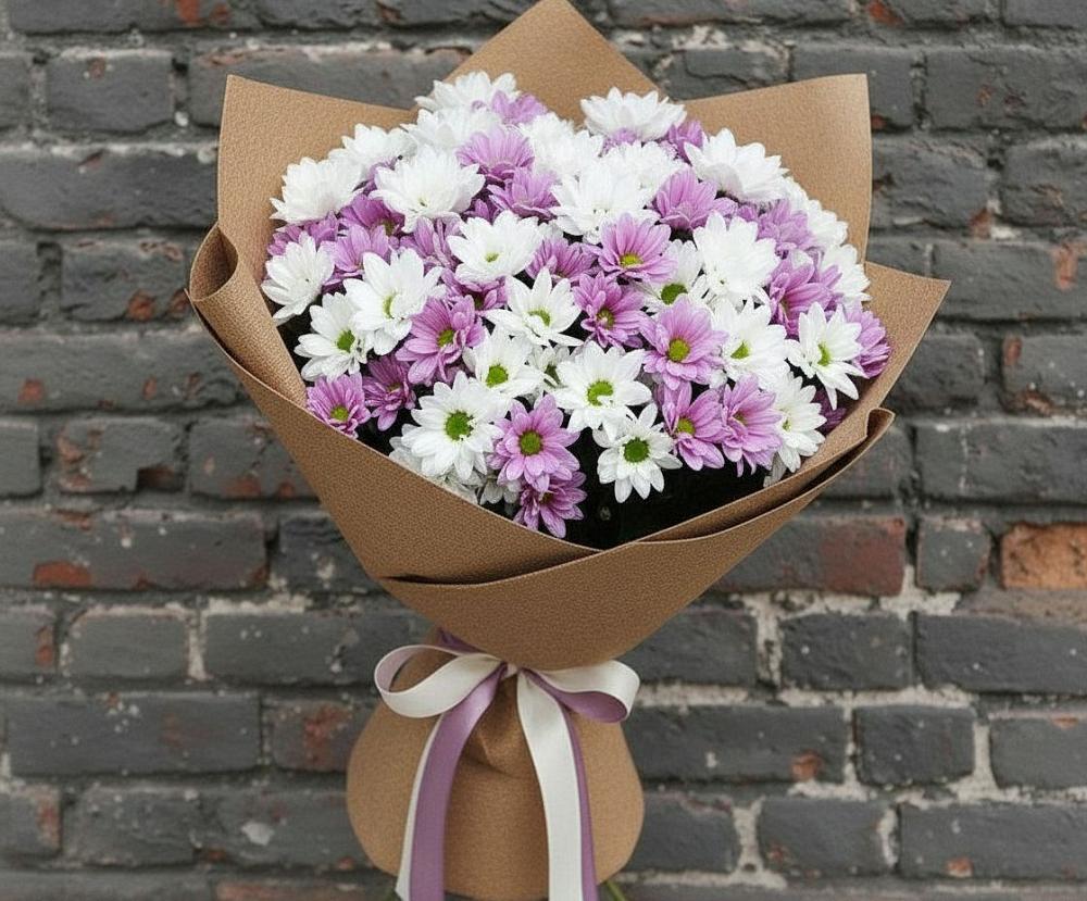 Букет цветов из: Хризантемы в Новокорсунской
