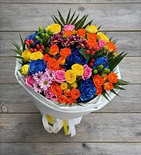 Букет цветов из:  Розы и Хризантемы в Новокорсунской