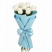 Букет 7 белых роз Проуд #REPLACE_PRED# Новокорсунской