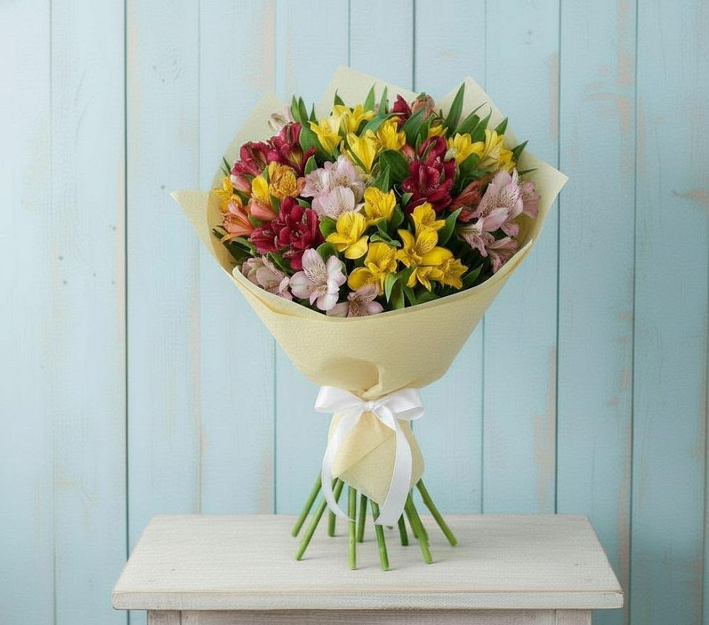 Букет цветов из: Альстромерии в Новокорсунской