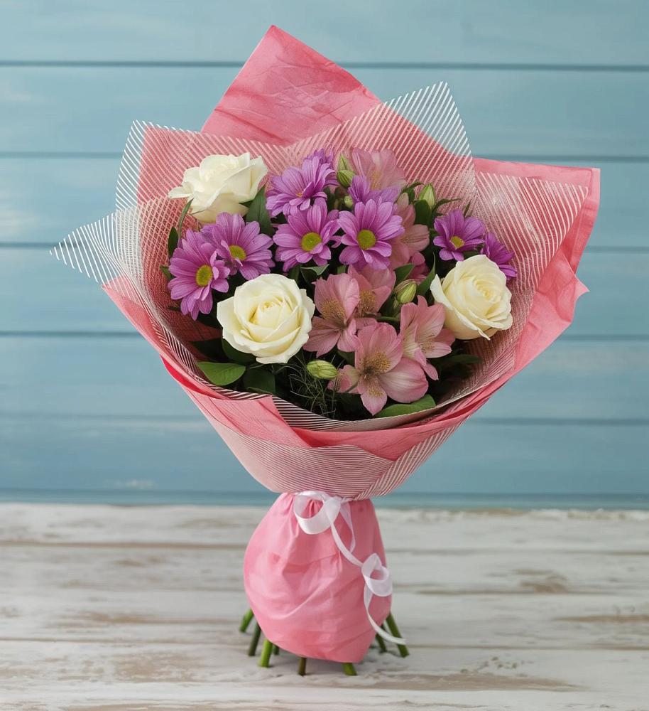 Букет цветов из: Герберы в Новокорсунской