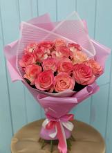 Букет 15 Розовых роз Равель #REPLACE_PRED# Новокорсунской