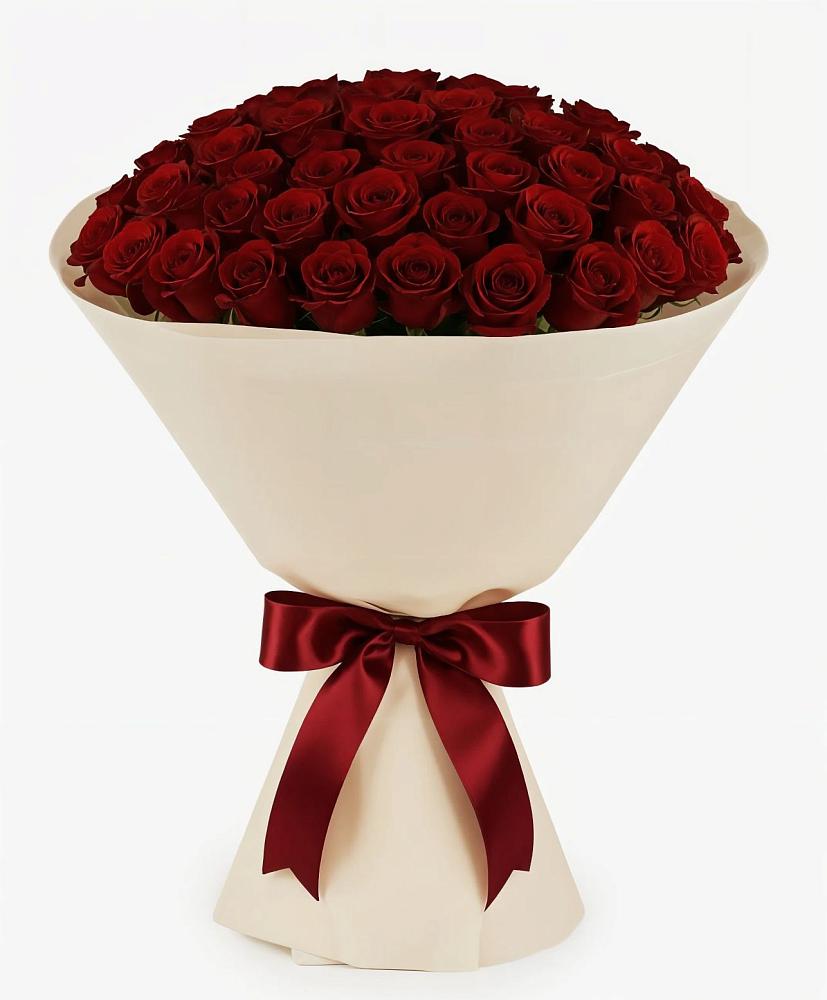 Букет 101 Бордовая роза Блэк Бакарра в Новокорсунской