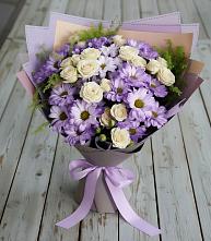 Букет цветов из:  Хризантемы и Розы #REPLACE_PRED# Новокорсунской